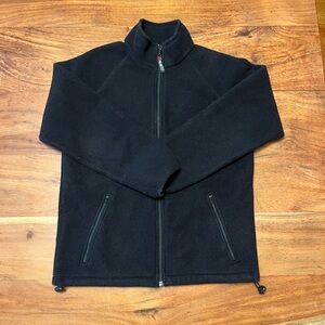 Vintage 90s Eddie Bauer Women’s Black Zip-Up Sweater Made in Canada